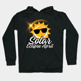 Solar Eclipse April 04 08 2024 Sun Wearing Glasses Hoodie